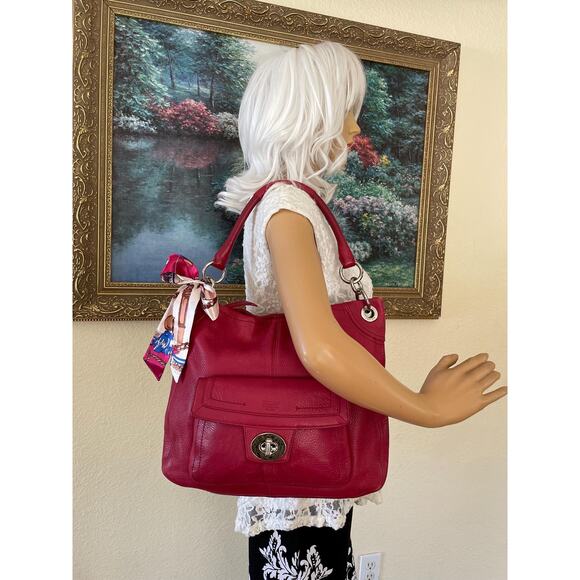 Coach penelope F15687 strawberry pebble Leather Satchel BAG PURSE shoulder bag - Picture 3 of 8